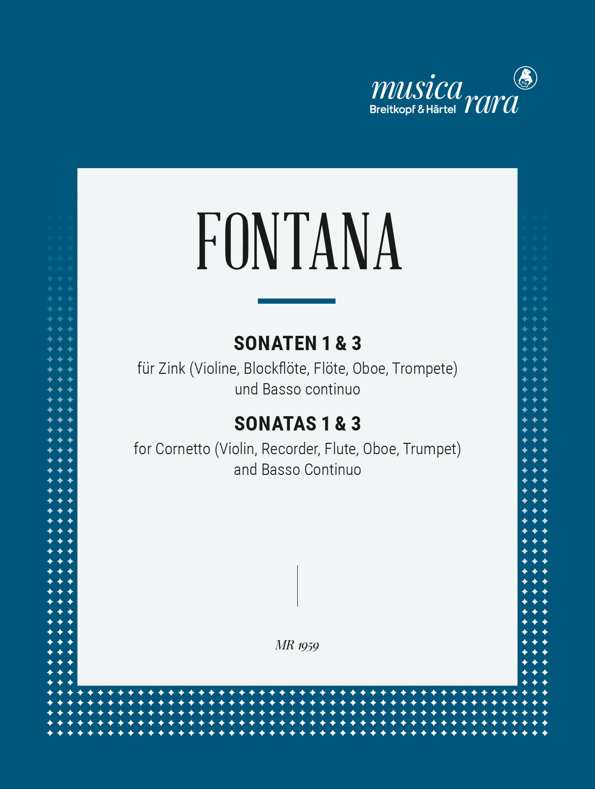 Front Cover Image Sonaten Nr. 1 und 3 (1641) C-dur