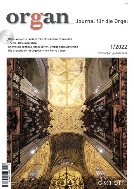 Front Cover Image organ - Journal für die Orgel 2022/01 