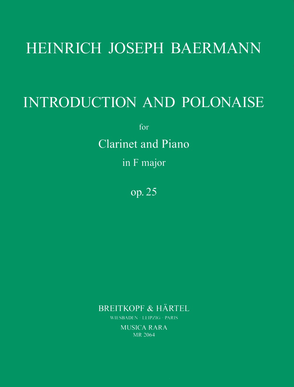 Front Cover Image Introduktion und Polonaise