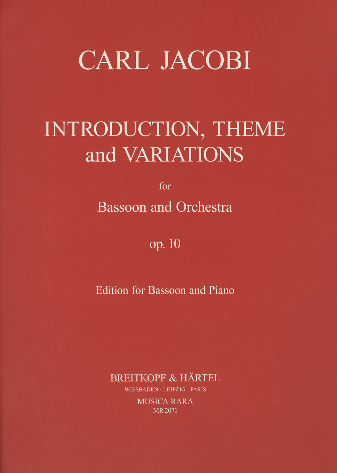 Other Cover Image Introduktion, Thema und Variationen op. 10
