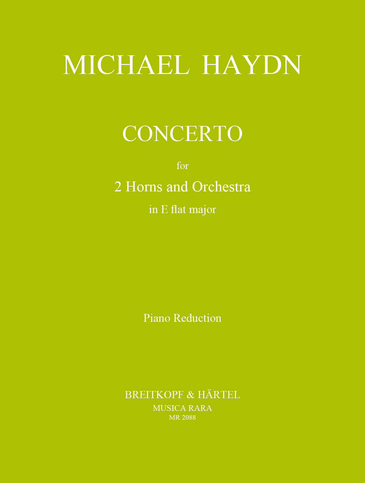 Front Cover Image Concerto für 2 Hörner und Orchester Es-Dur