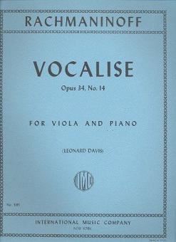 Front Cover Image Vocalise op. 34/14 