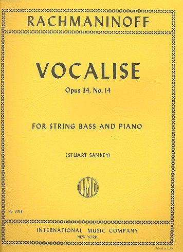 Front Cover Image Vocalise op. 34/14 