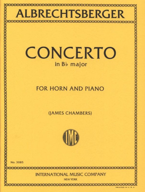 Front Cover Image Concerto B flat major 