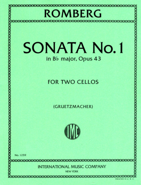 Front Cover Image Sonata No. 1 Bb Major Op.43 No.1 
