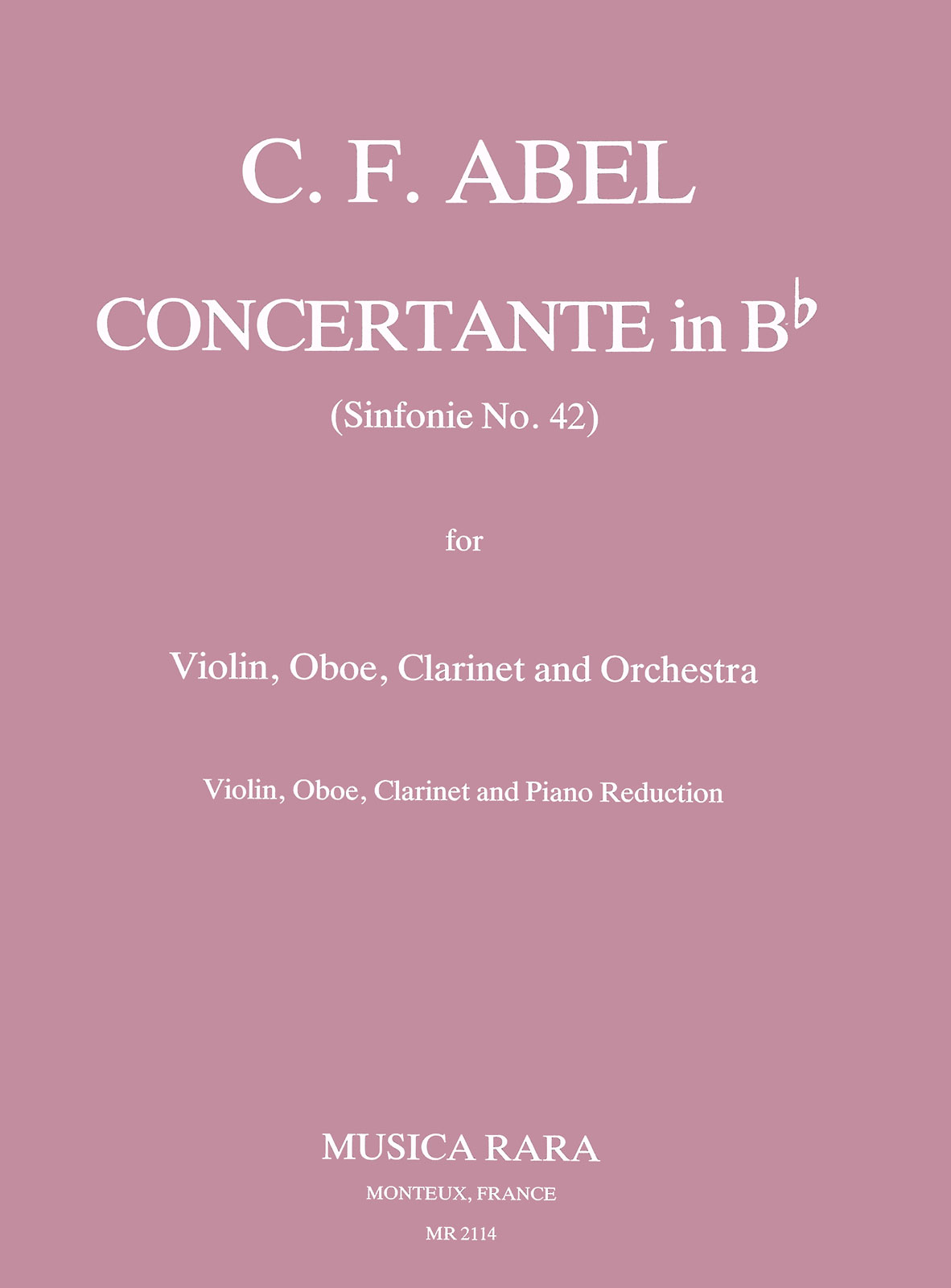 Front Cover Image Concertante in B (Sinfonie Nr. 42)