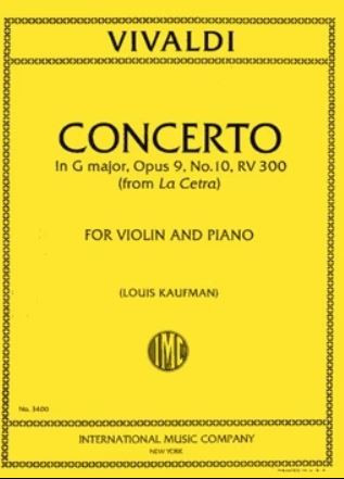 Front Cover Image Concerto in G major op.9/10 RV300 
