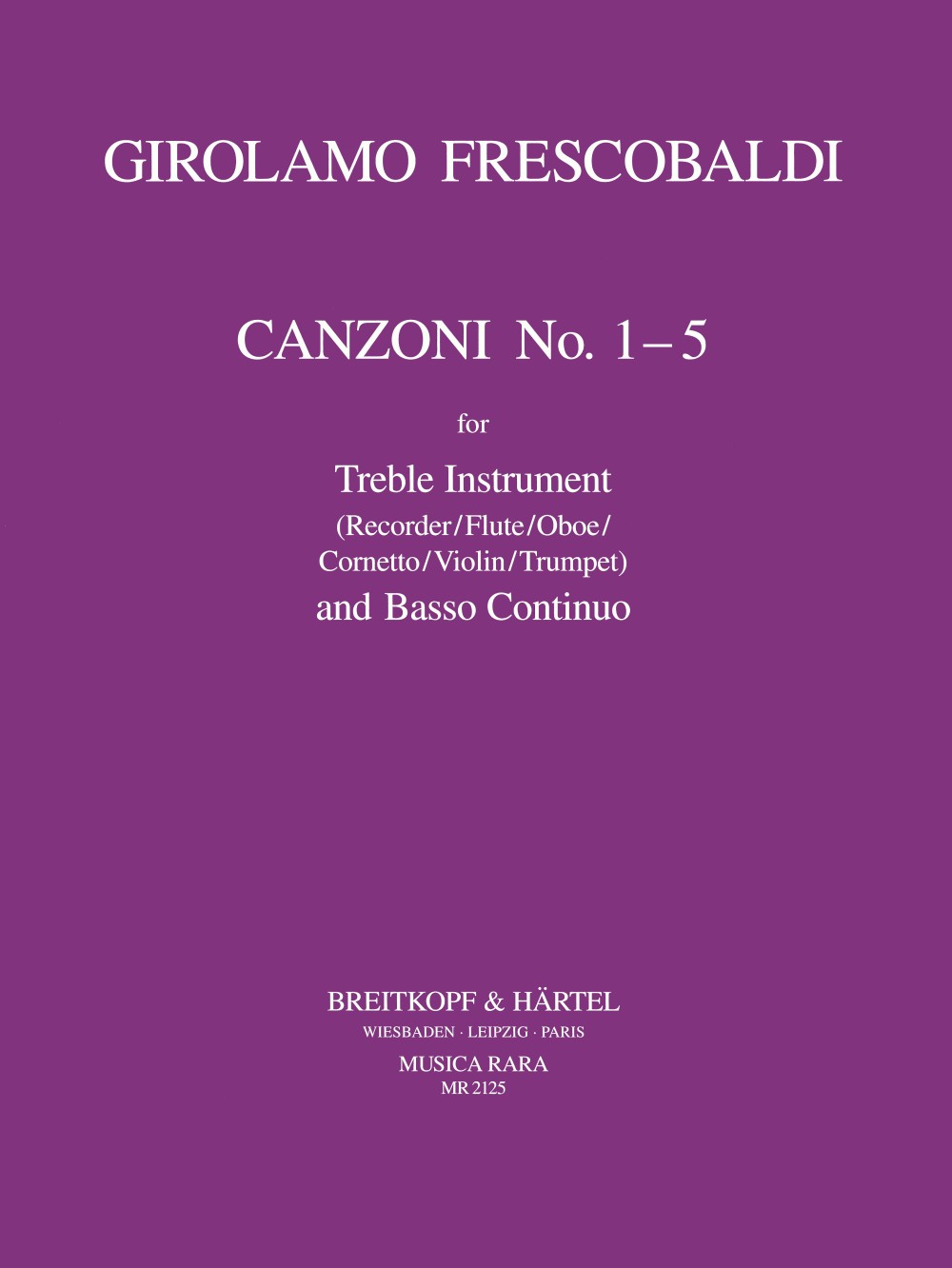 Front Cover Image Canzonas 1-5