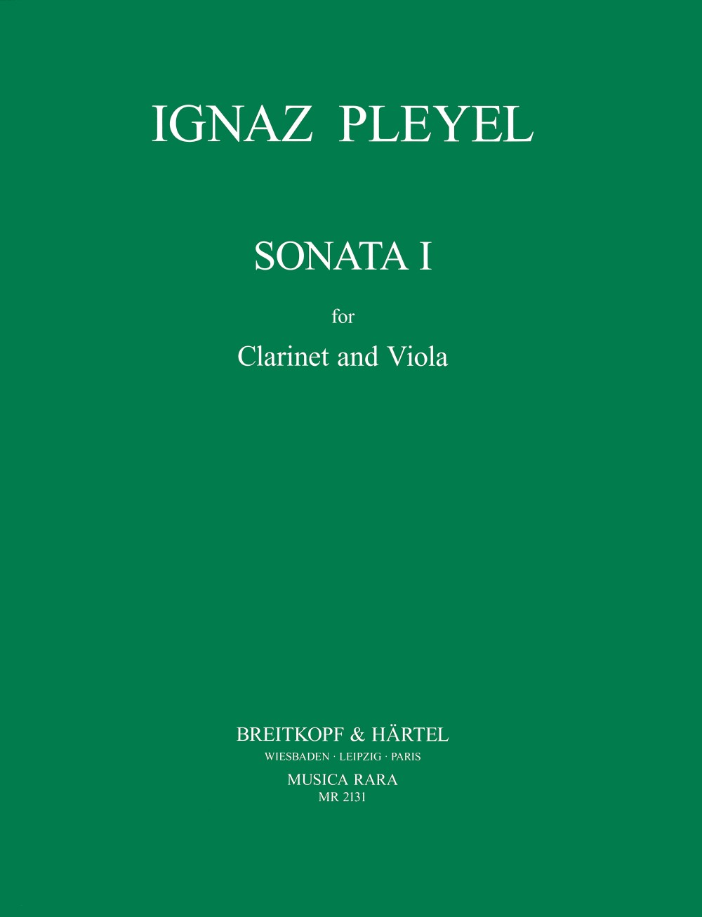 Front Cover Image Sonata Nr. 1 BEN 5491