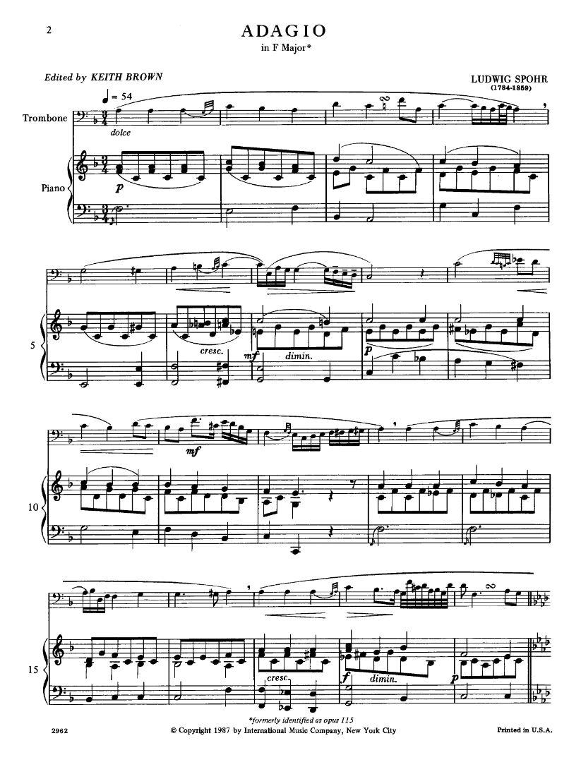 Front Cover Image Adagio F major op. 115 