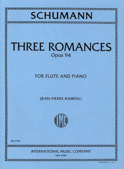 Front Cover Image THREE ROMANCES Op94 Fl Pft 