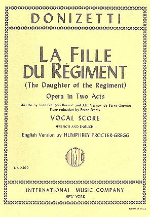 Front Cover Image Die Regimentstochter 