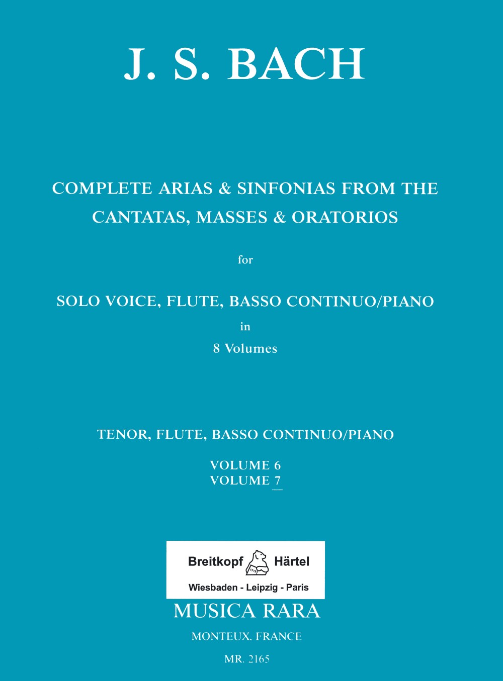 Front Cover Image Sämtliche Arien aus den Kantaten, Messen, Oratorien BWV 107, 113, 114, 130, 180