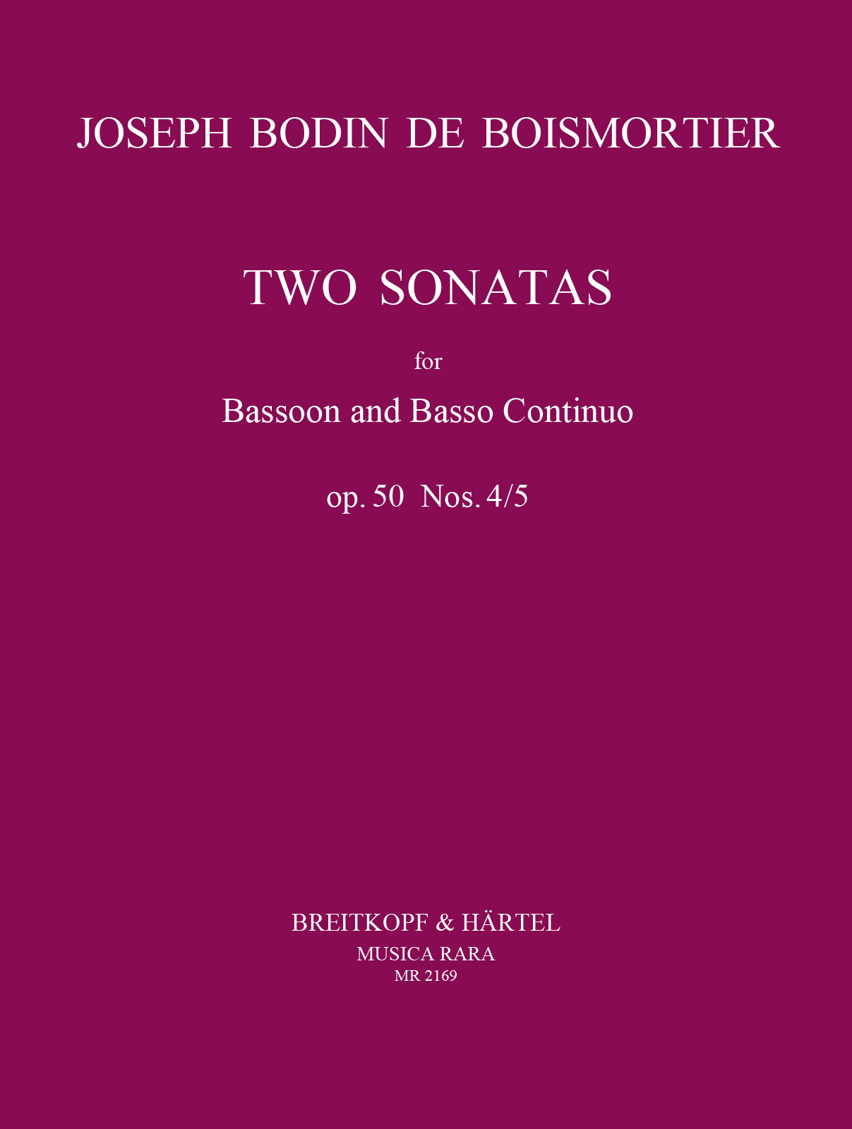 Other Cover Image Sonaten Nr. 1 e-moll und Nr. 2 G-dur