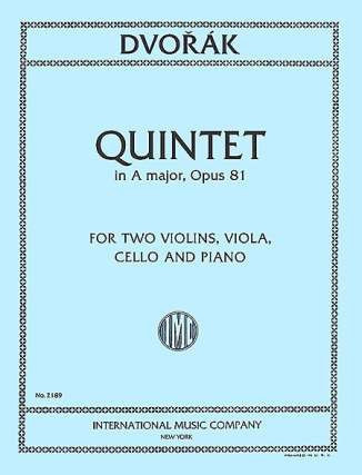 Front Cover Image Quintet in A major op. 81 