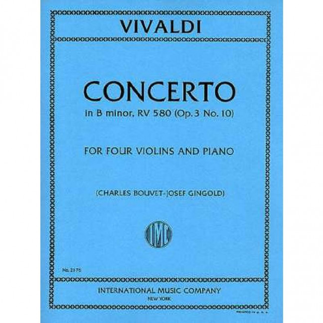 Front Cover Image Concerto B minor op.3/10 RV580 