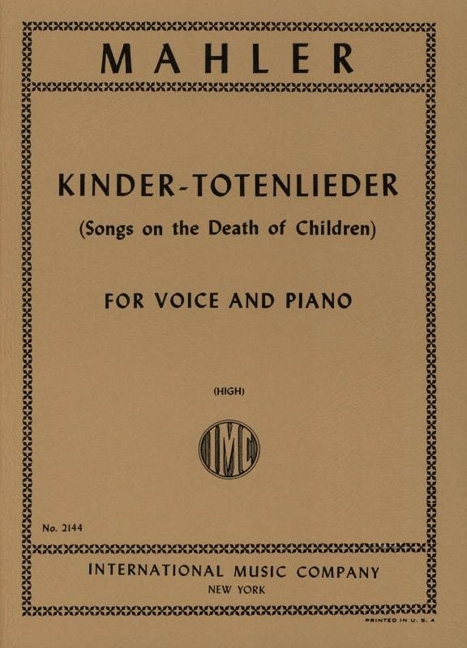 Front Cover Image Kindertotenlieder 
