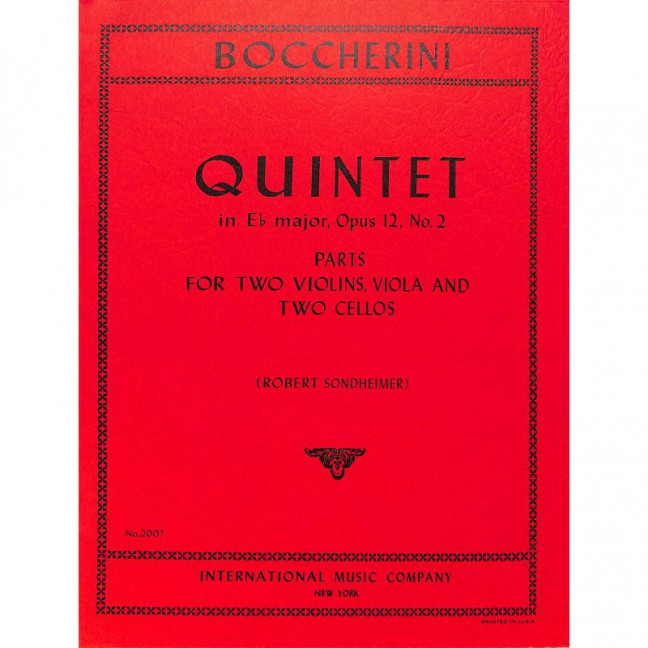 Front Cover Image Quintet in E flat major Op. 12/2 