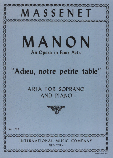 Front Cover Image Adieu, Notre Petite Table 