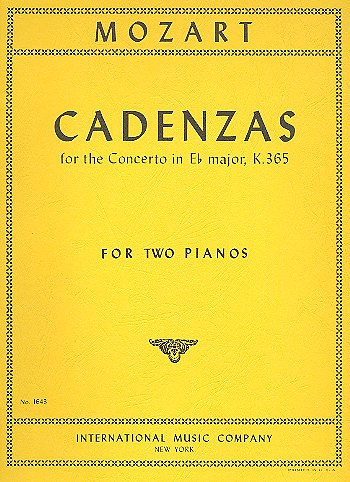 Front Cover Image Cadenzas for the Concerto in Es major KV 365 