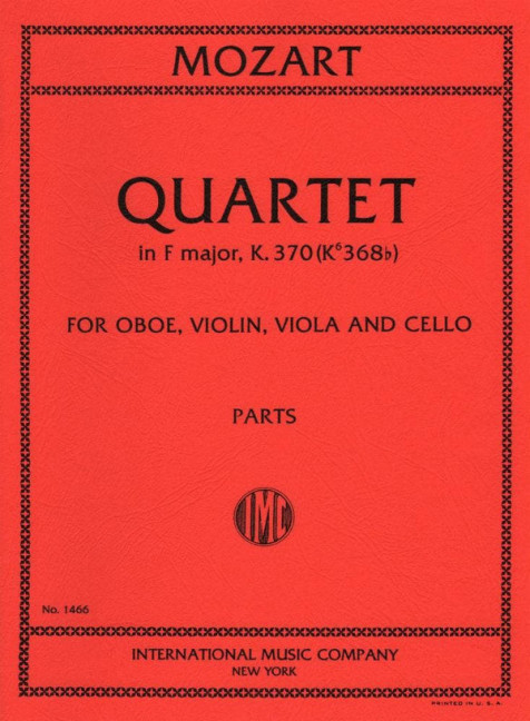 Front Cover Image Quartet in F major KV 370 