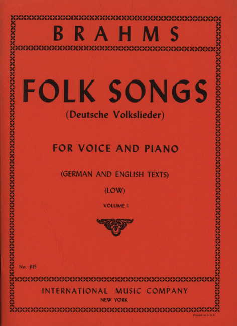 Front Cover Image Folk Songs Vol. 1 
