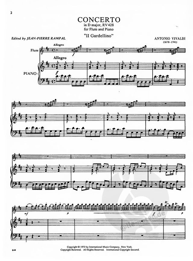 Other Cover Image CONCERTO D Maj Fl Pft Red 