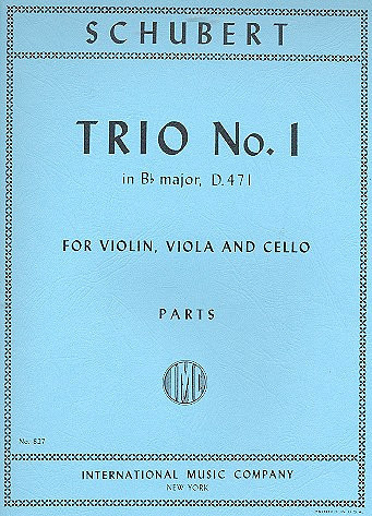 Front Cover Image Trio No. 1 in B flat major D 471 
