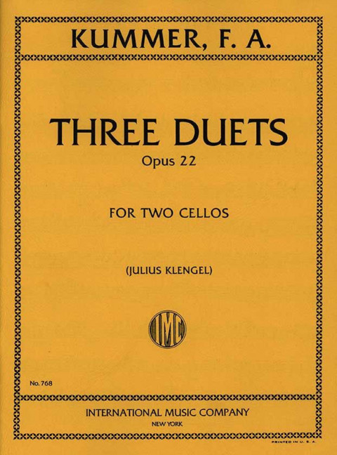 Front Cover Image Three Duets op. 22 