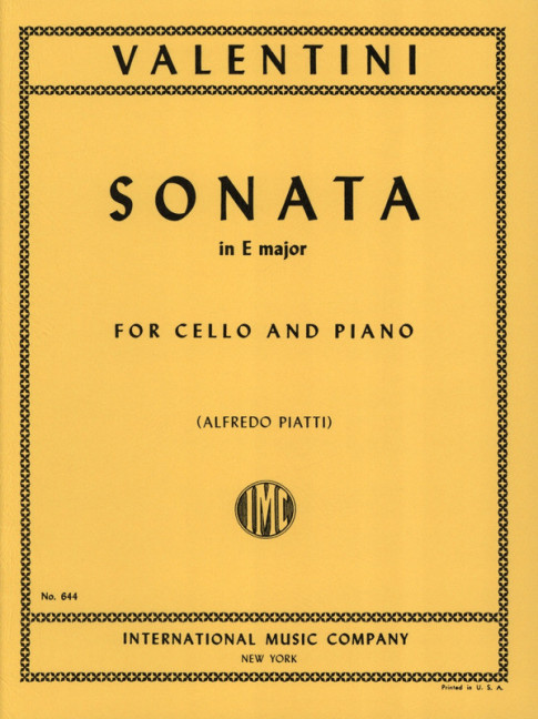 Front Cover Image Sonata in E major 