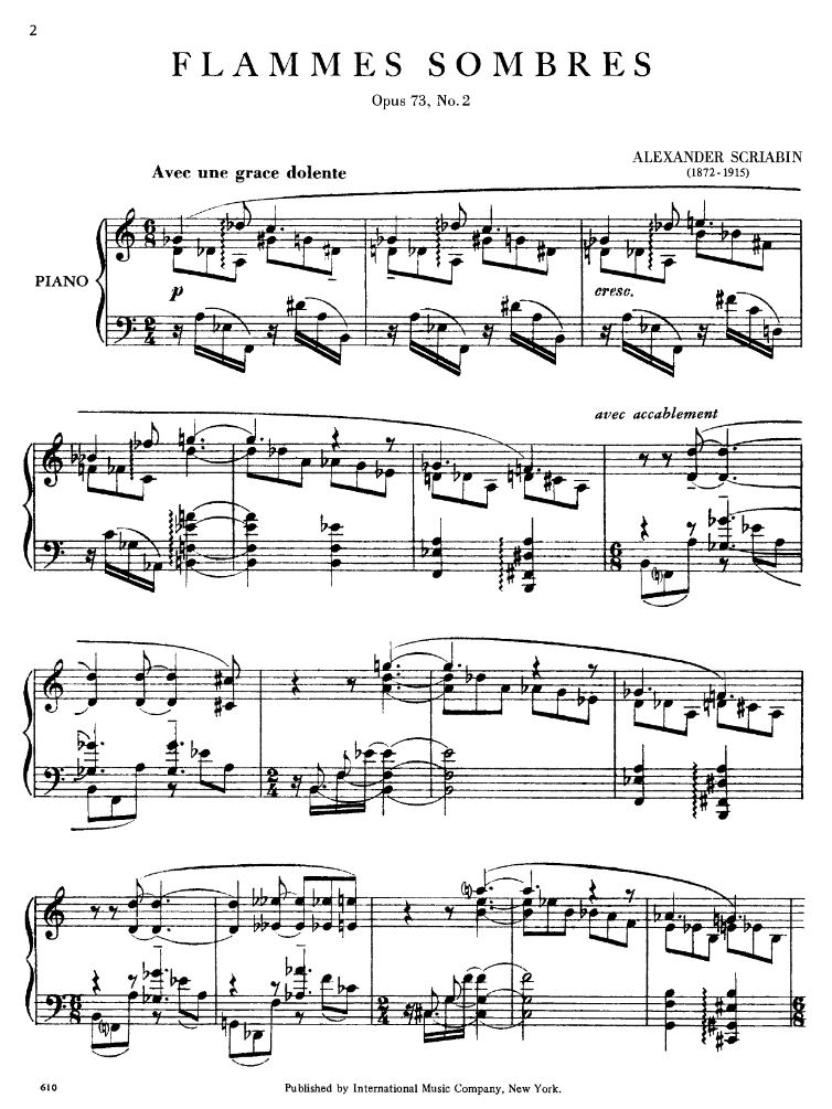 Other Cover Image Flammes Sombre op.73 