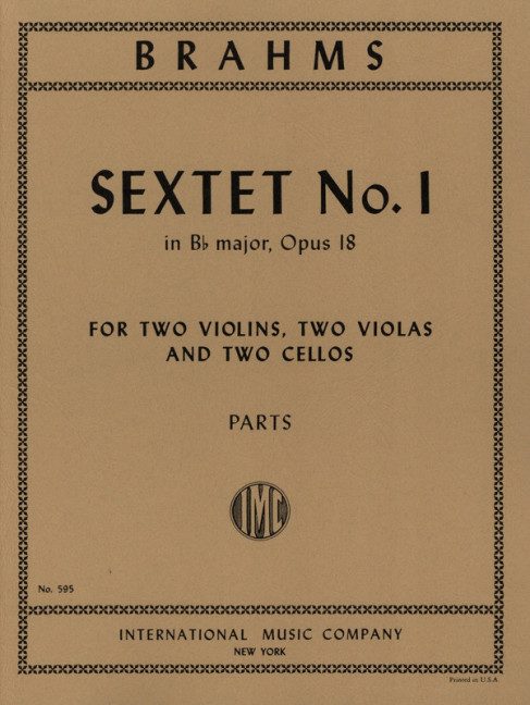 Front Cover Image Sextet No. 1 op. 18 