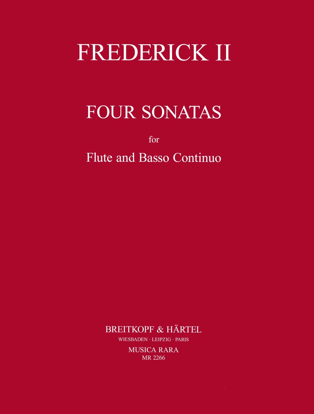 Front Cover Image Vier Sonaten für Flöte und Basso continuo