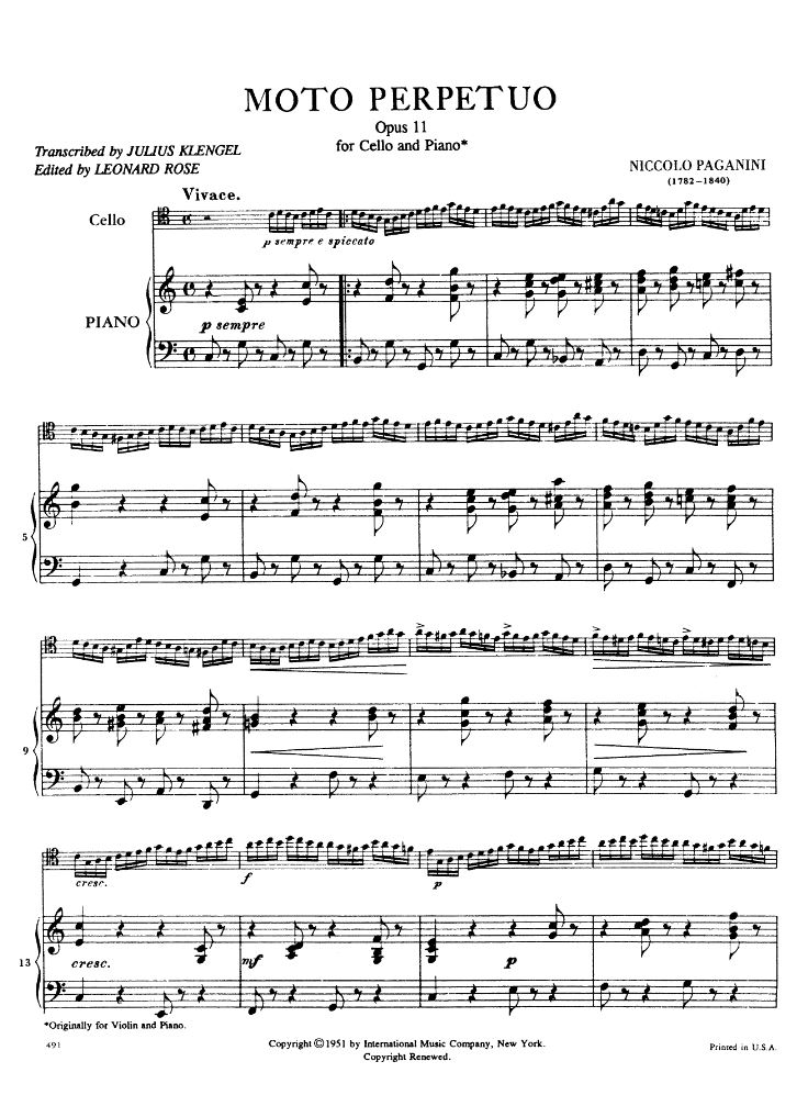 Other Cover Image Moto Perpetuo op. 11 