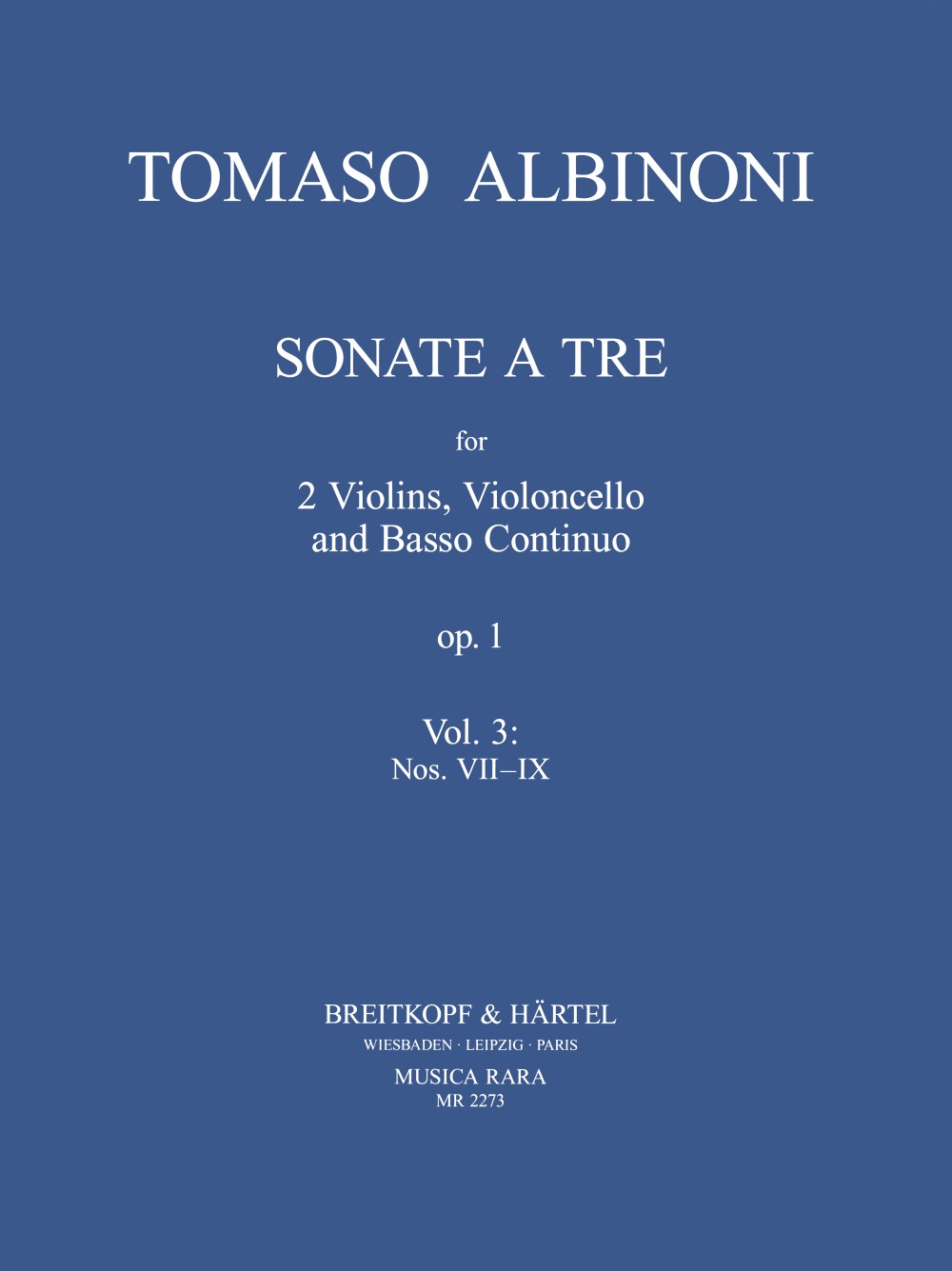 Front Cover Image Sonate a tre Nr. 7-9 op. 1 (1694)