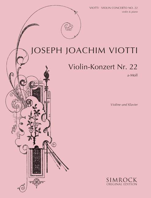 Front Cover Image Violinkonzert Nr. 22 a-Moll 