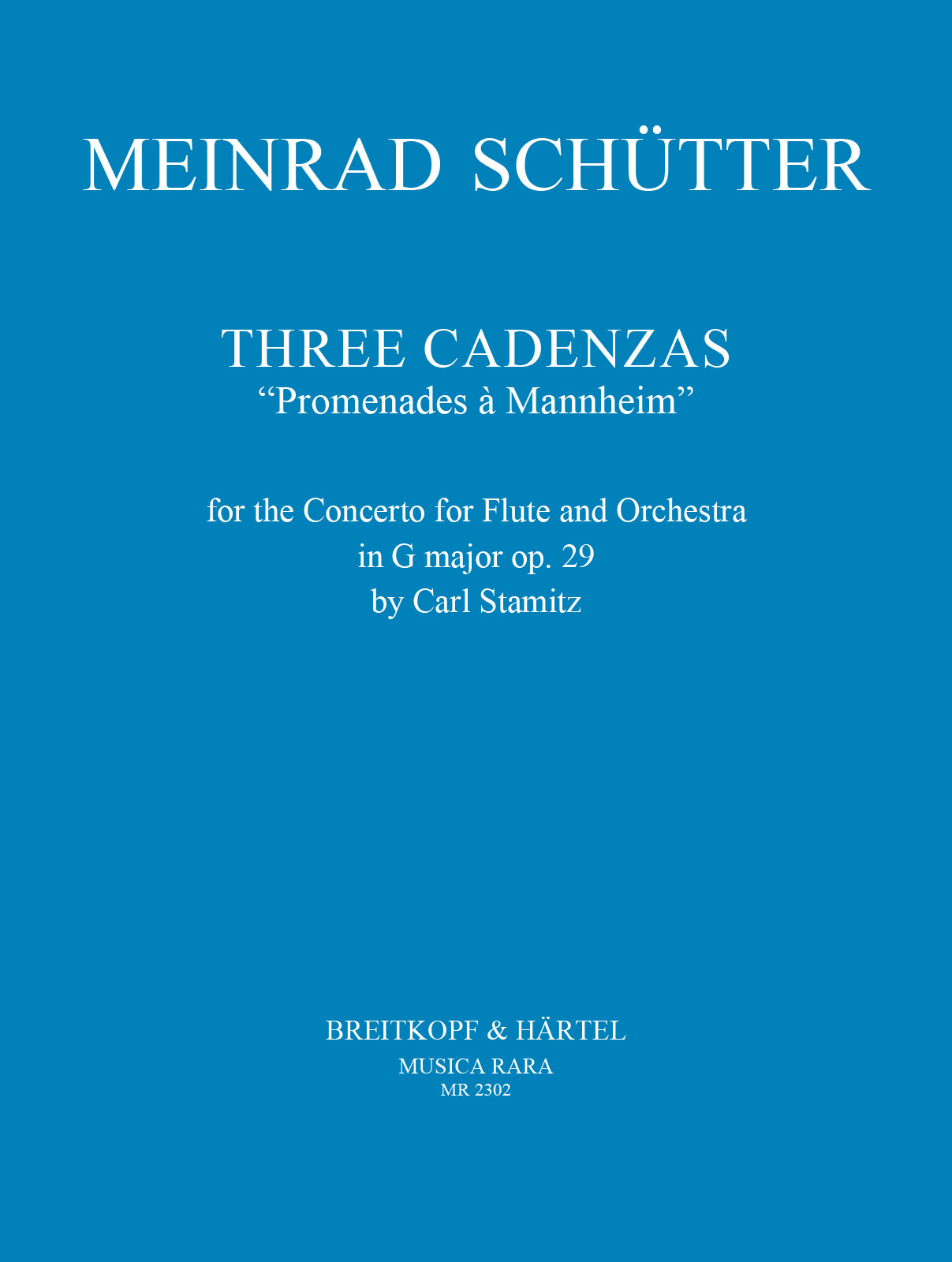 Front Cover Image 3 Kadenzen zu Stamitz: Flötenkonzert G-Dur op. 29