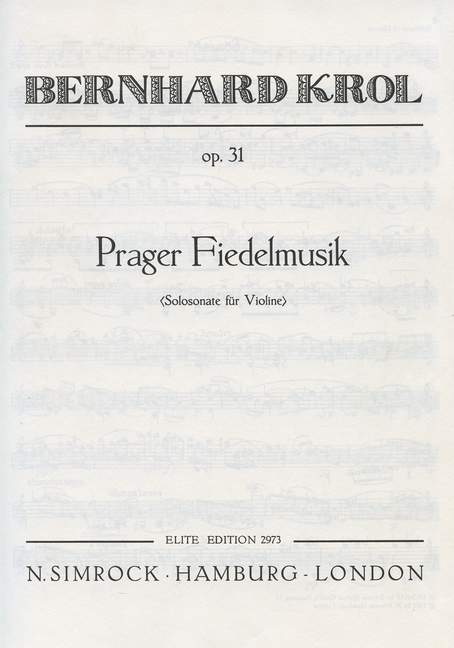 Vorderes Coverbild Prager Fiedelmusik op. 31 