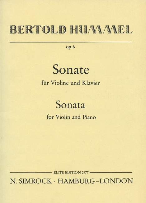 Vorderes Coverbild Sonate in G op. 6 