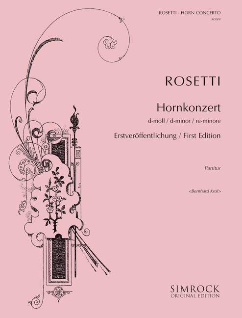 Vorderes Coverbild Hornkonzert d-Moll Murray C38 