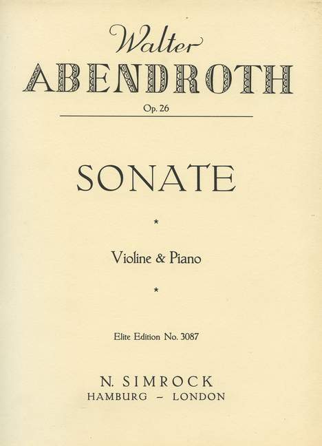 Vorderes Coverbild Sonate op. 26 