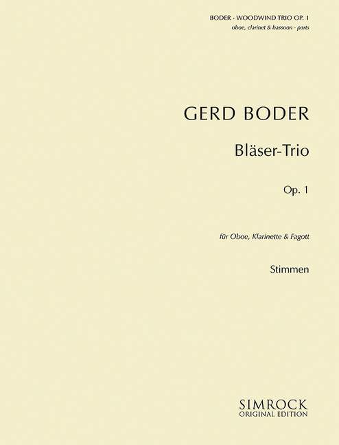 Vorderes Coverbild Bläser-Trio op. 1 