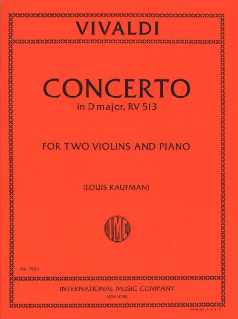 Vorderes Coverbild Concerto in D major RV513 
