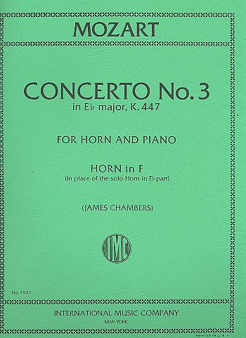 Vorderes Coverbild Concerto No. 3 in Eb Major KV447 