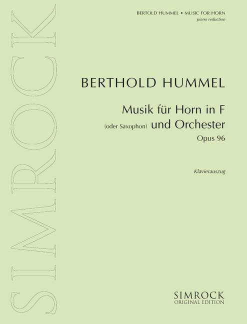 Vorderes Coverbild Musik für Horn und Orchester op. 96a 