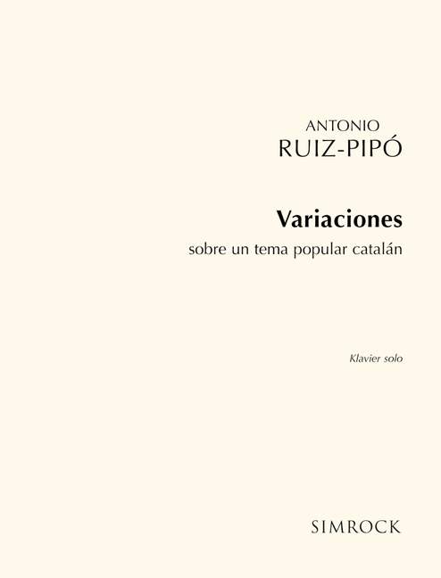 Vorderes Coverbild Variaciones sobre un tema popular catalán 