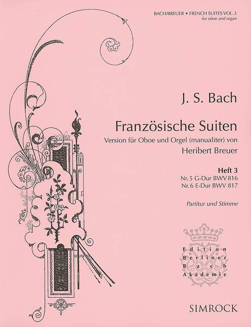 Vorderes Coverbild Französische Suiten BWV 816 und 817 Heft 3