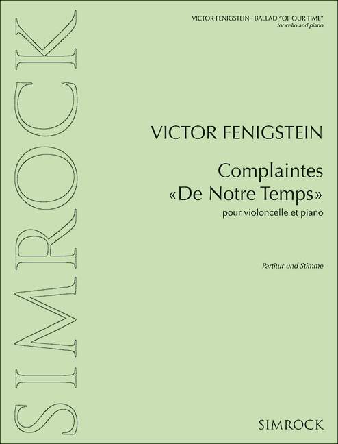 Vorderes Coverbild Complaintes "De Notre Temps" 