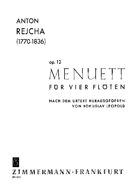 Vorderes Coverbild Menuett op. 12 