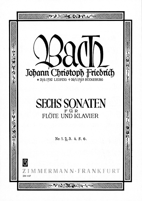 Vorderes Coverbild Sechs Sonaten BR B16/ Wf VIII:3/2 
